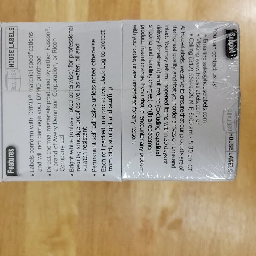 DYMO 30334 Replacement Multipurpose Label HL-30334 6 Rolls of 1000 2-1/4 - 1-1/4